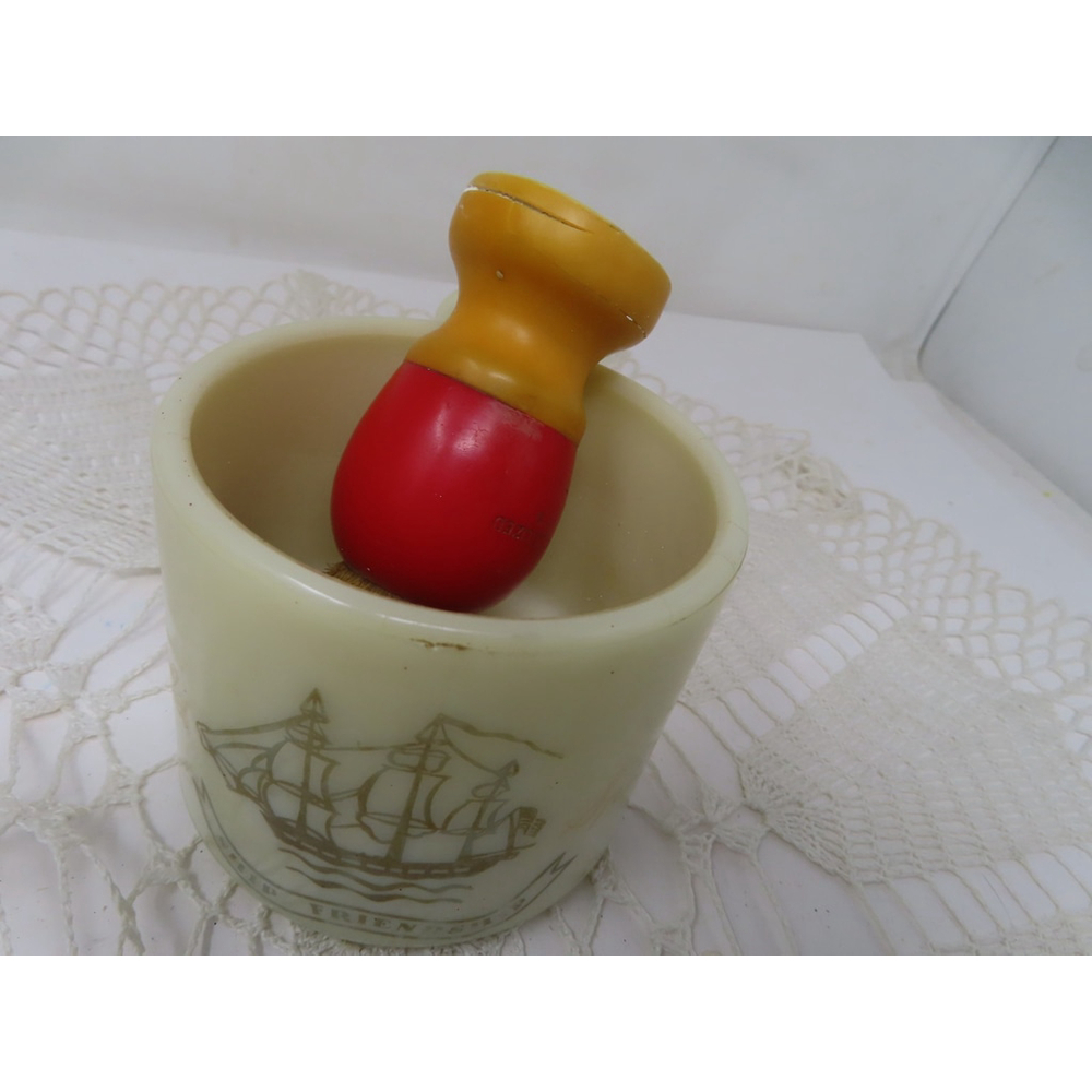 Vintage Very Early Old Spice Shaving Mug Shulton Inc. + Ever-Ready Brush